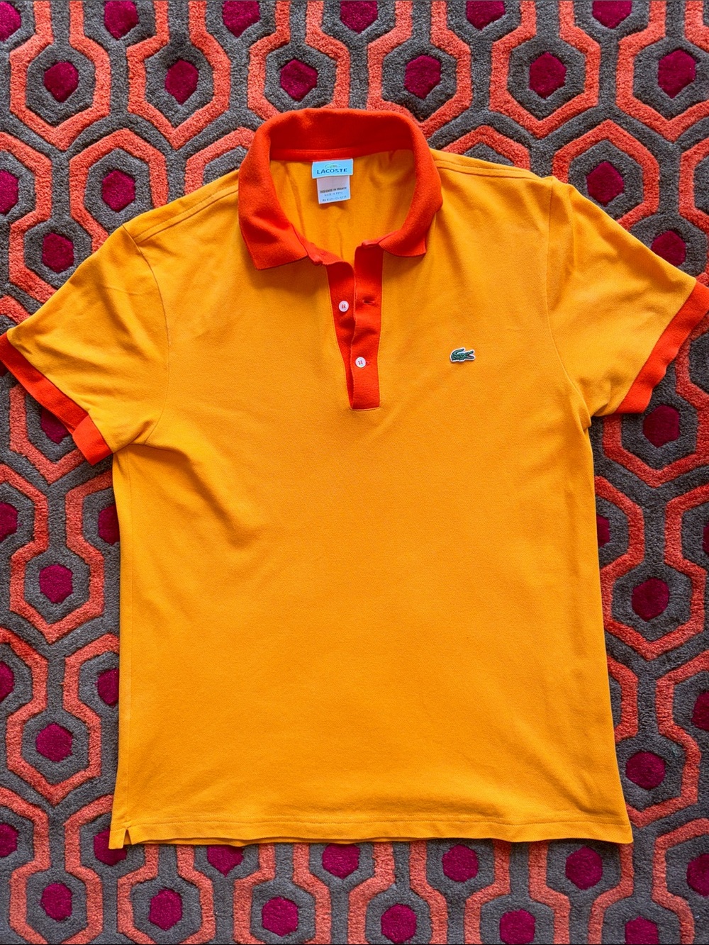 MAKE OFFER! Lacoste Orange Polo ringer Men's size 5/M